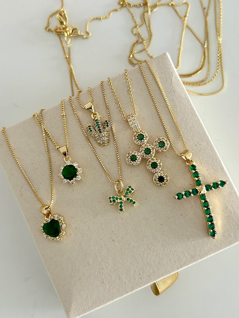 Cadena Set Esmeralda